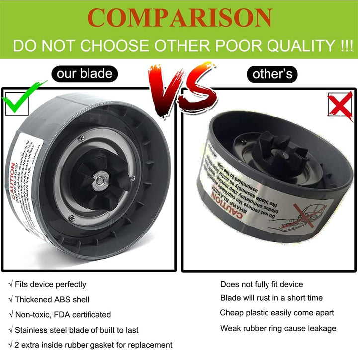 2er-Pack Ersatz Entsafter Klingen für Nutribullet 600Watt/ Pro 900 Watt Extractor Nährstoff Extrakto