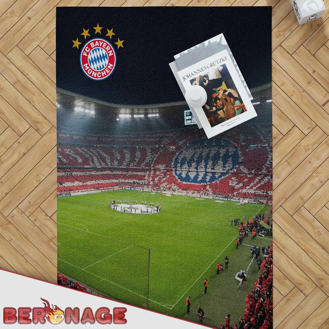 FC Bayern München Teppich Allianz Arena 100 x 130cm rutschhemmend lärmhemmend Fan-Teppich Kinder-Tep