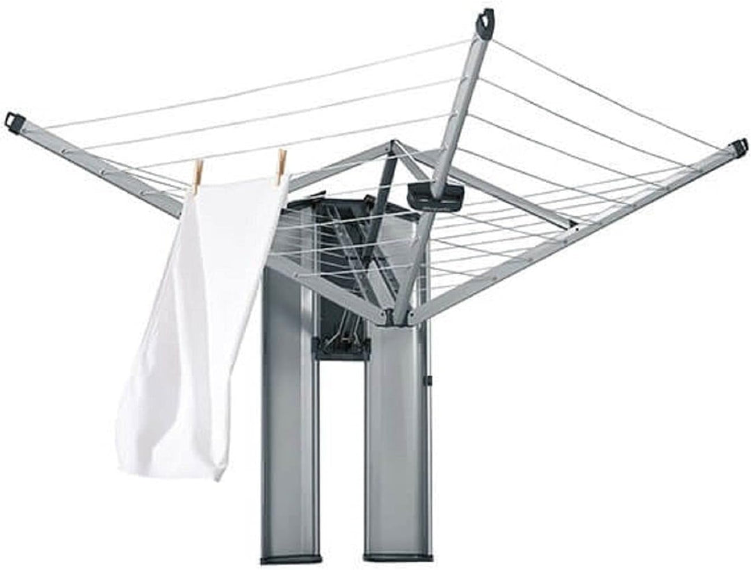 Brabantia - WallFix Wandwäschetrockner - Wäscheständer - UV-beständige Wäscheleine - 24 Meter Wäsche