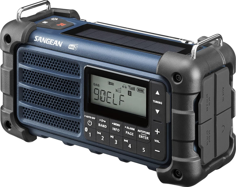 Sangean MMR-99 Outdoorradio DAB+, DAB, UKW Notfallradio, Bluetooth® Solarpanel, spritzwassergeschü m