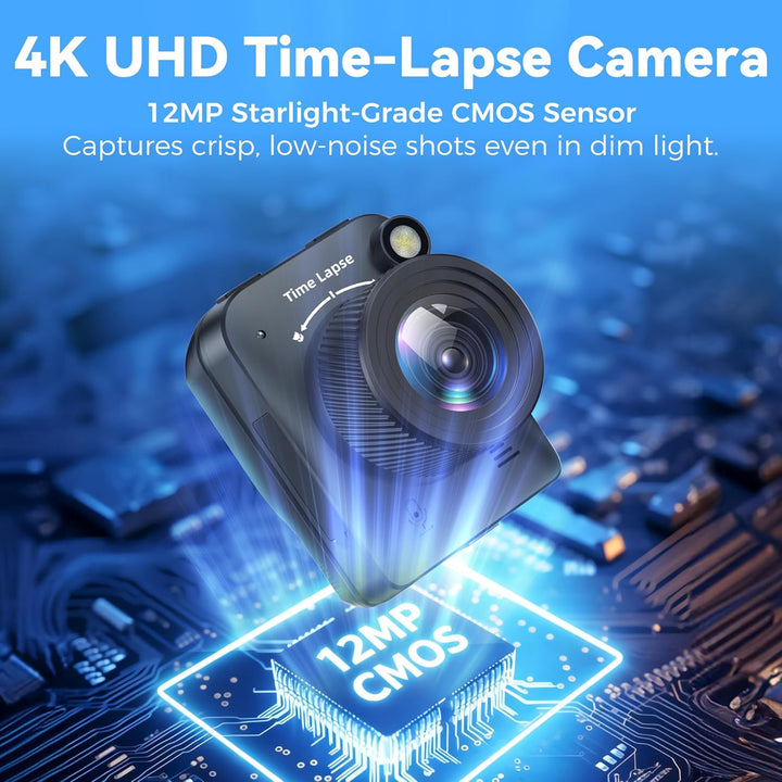 Dsoon Zeitraffer Kamera,4K FHD Time Laspe Camera für Den Aussenbereich,Wasserdicht Nach IP66,Für Die