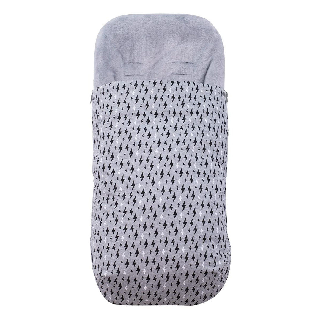 JYOKO KIDS Fusssack für Kinderwagen kompatibel mit Baby Jogger City Mini (Fleece, Black Rayo) BAUMWO