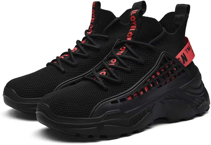 FUSHITON Herren Turnschuhe atmungsaktive Sportschuhe Leichte Freizeitschuhe lässig Strassenlaufschuh