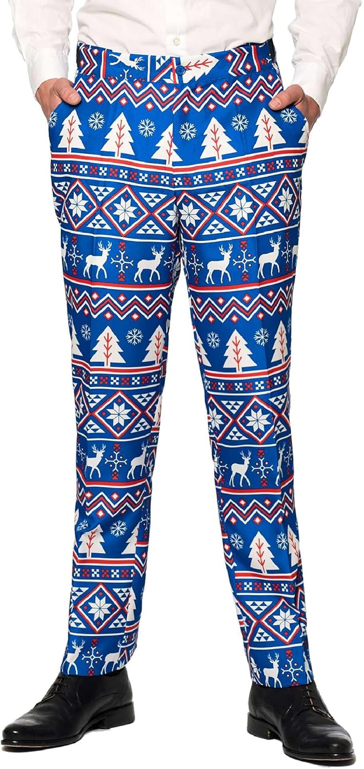 Suitmeister Weihnachtsanzug für Herren - Festlicher Feiertags-Spass Weihnachten - Beinhaltet Blazer,