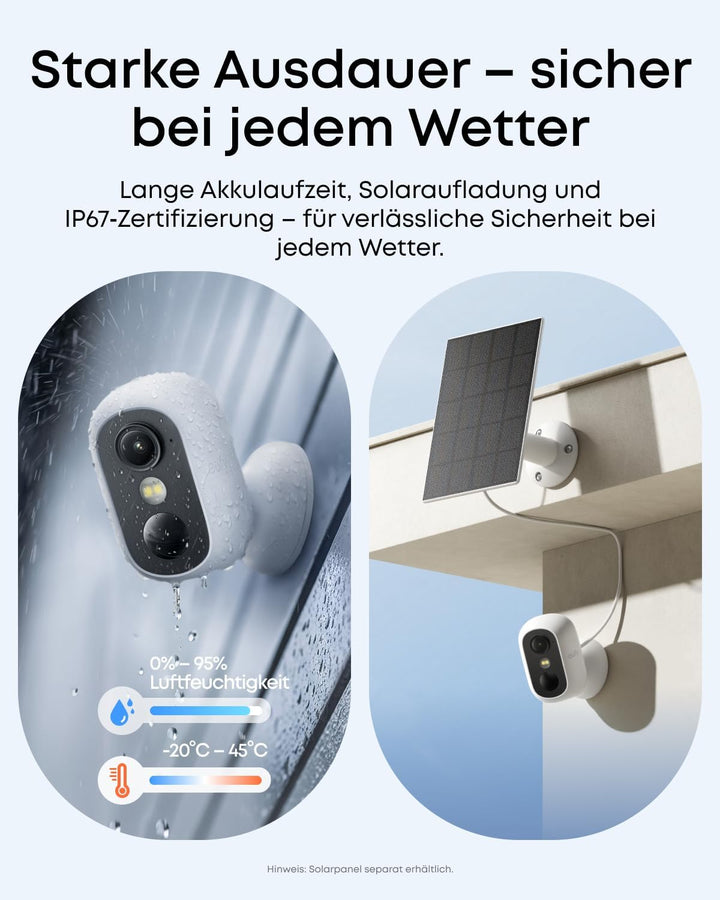 eufy Security eufyCam C35 4-Kamera-Set – Kabellose Überwachungskamera aussen & innen, magnetische Ha