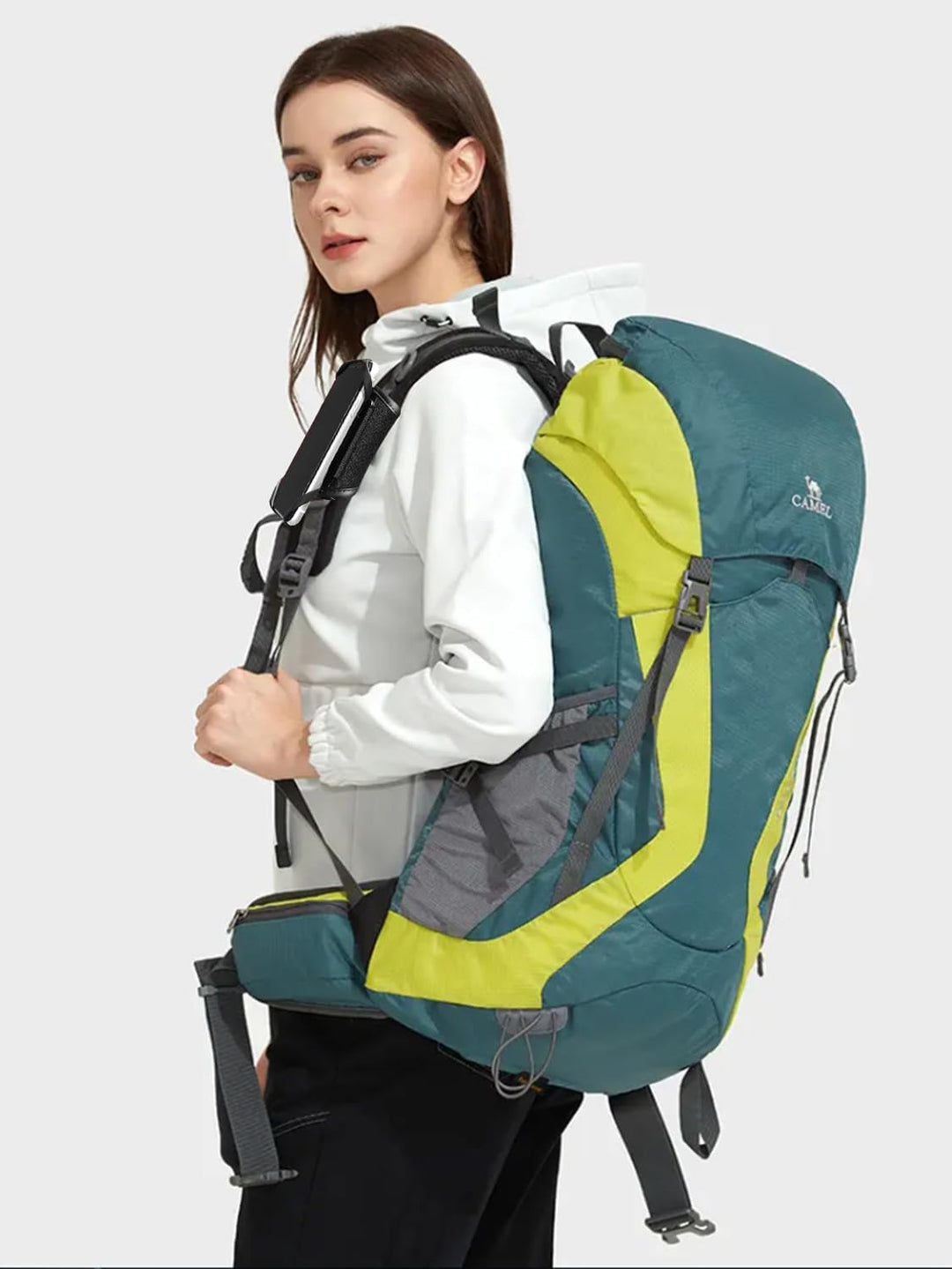 Outdoor Handy-Halter mit abnehmbare Halterung Handytasche Rucksack,Rucksack Handyhalter,Smartphone T
