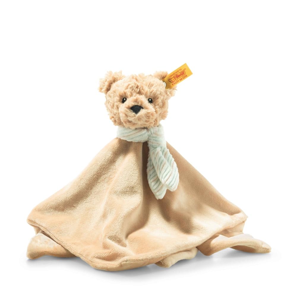 Steiff 242281 Soft Cuddly Friends Jimmy Teddybär Schmusetuch - 26 cm - Kuscheltier für Babys - beige