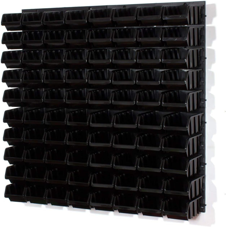 Wandregal Lagerregal Werkzeugwand Stapelboxen Wandplatten schwarz POP Serie Gr.2 Schwarz +, Schwarz