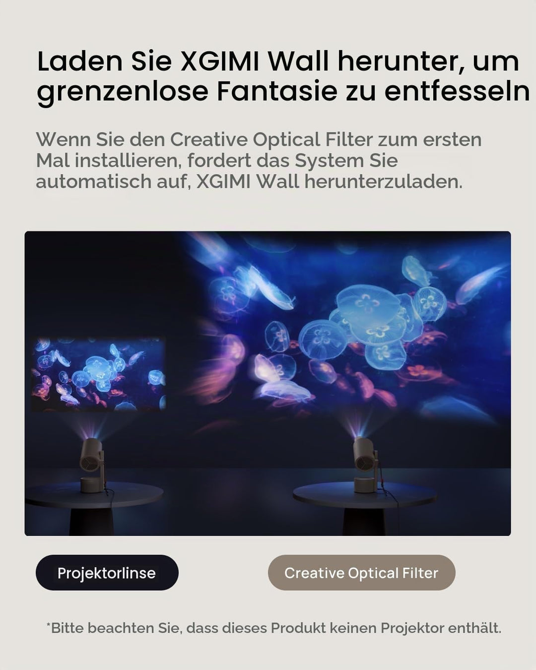 XGIMI Kreativer Optischer Filter, Projektor-Objektivzubehör, speziell für den XGIMI MoGo 3 Pro konzi