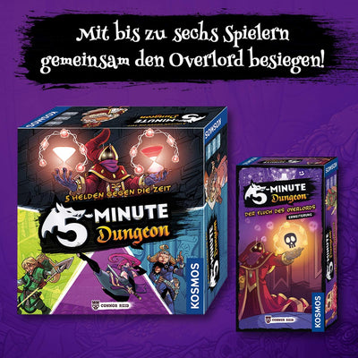 Kosmos 5-Minute Dungeon Bundle mit der Erweiterung Der Fluch des Overlords, Wahre Helden gegen die Z