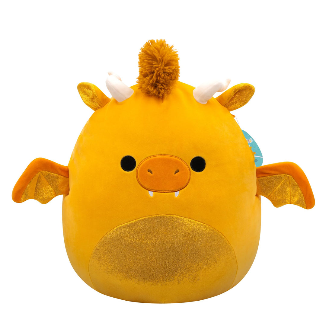 Squishmallows SQCR06637 - Mister der goldene Drache 40 cm, offizielles Kelly Toys Plüsch, superweich
