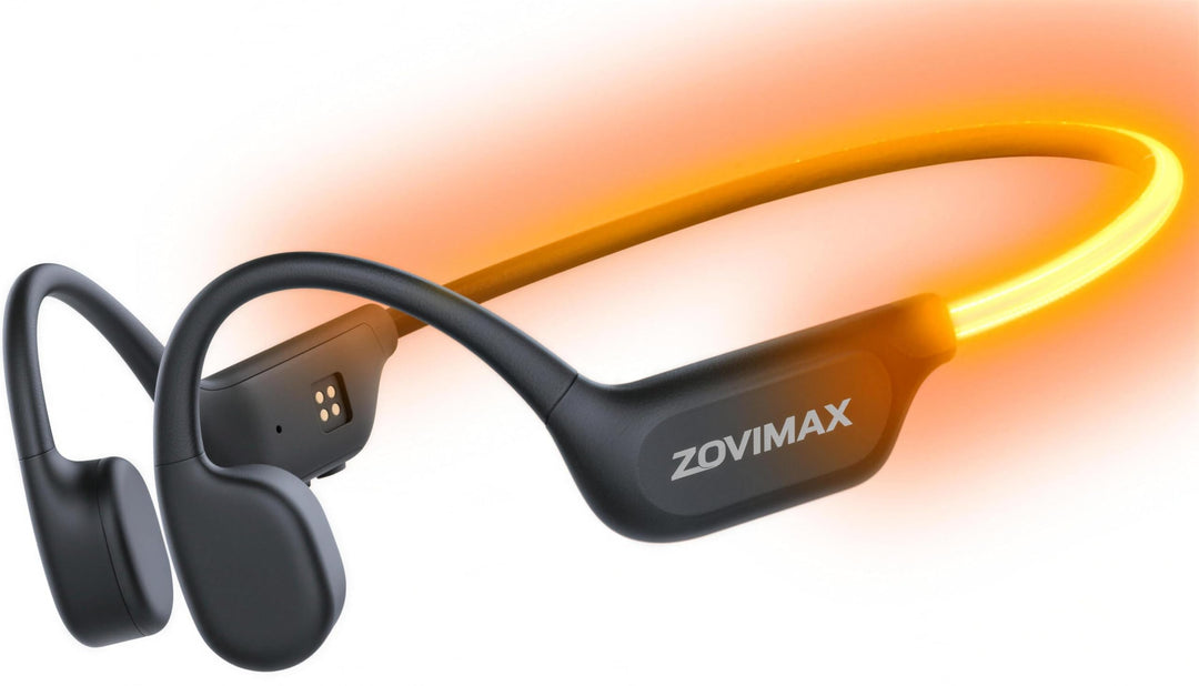 Knochenschall Kopfhörer Bluetooth 6.0 mit LED-Sicherheitslicht, Open Ear Sportkopfhörer Bluetooth mi