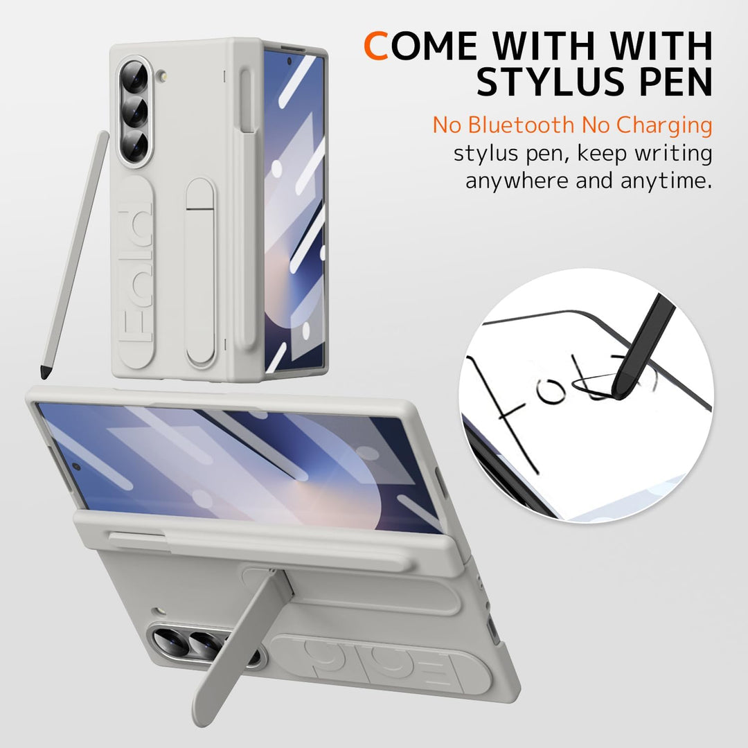NINKI für Fold 5 handschlaufe Case mit Stift und Halter Samsung Galaxy Z Fold 5 hülle mit Armband Ga