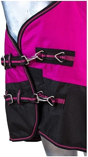 RL24 - Winterdecke High Neck 300g Füllung 600D BASICLINE pink/schwarz 95cm Pink/Schwarz (Altes Model
