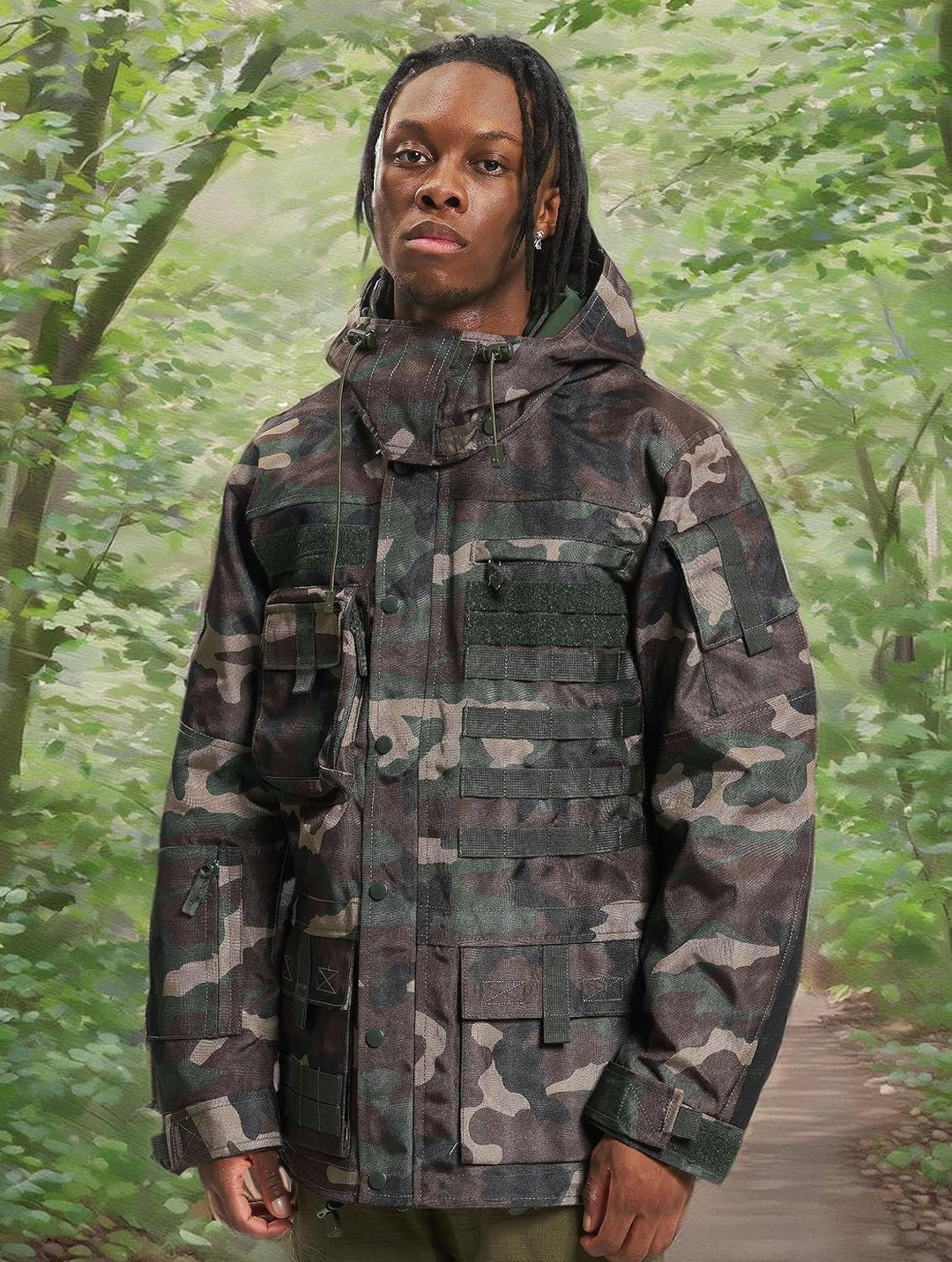 Brandit Performance Outdoor Jacket, mehrere Farbvarianten, Grössen S bis 5XL, Darkcamo