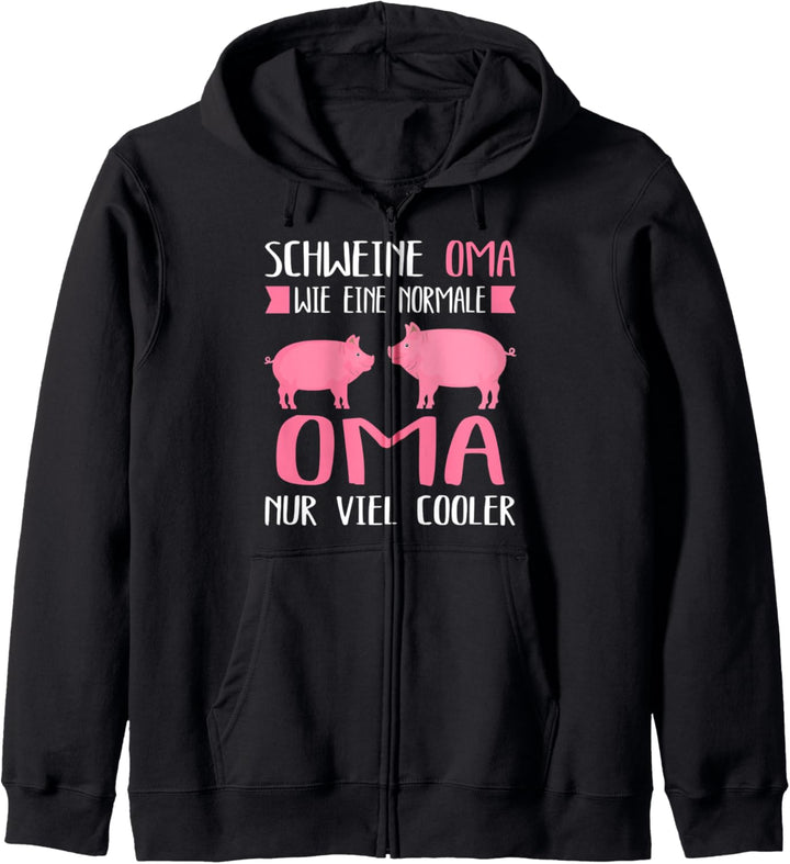 Schweine Oma Schwein Schweine Kapuzenjacke