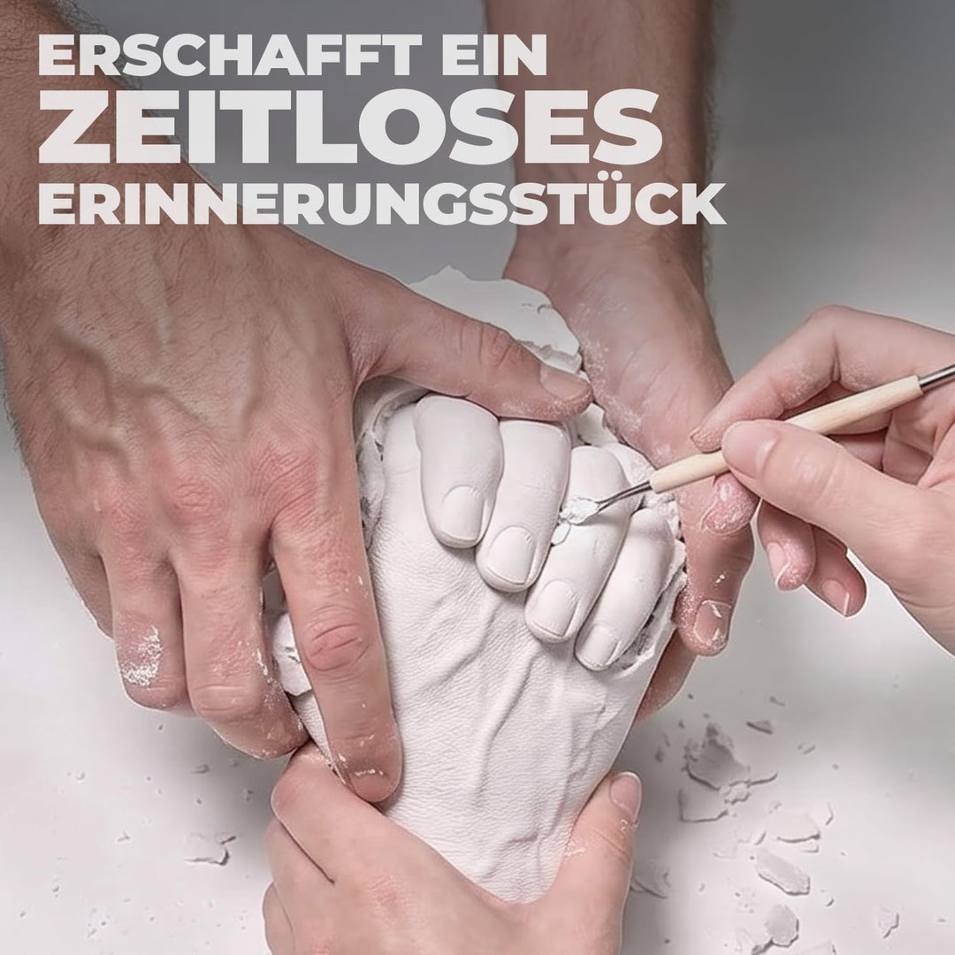 Love Hands® 3D Handabdruck-Set - Aus umweltfreundlichem Alginat und Gips Kinder und Erwachsene - Unv