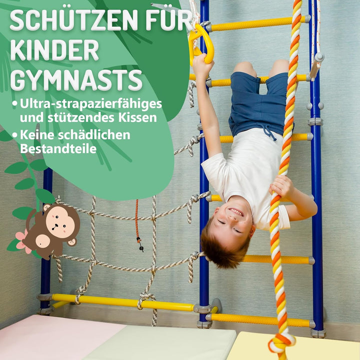 PhysKcal 195 x 75 x 3 cm Klappbare Weichbodenmatte Turnmatte Fitnessmatte Gymnastikmatte mit Tragegr