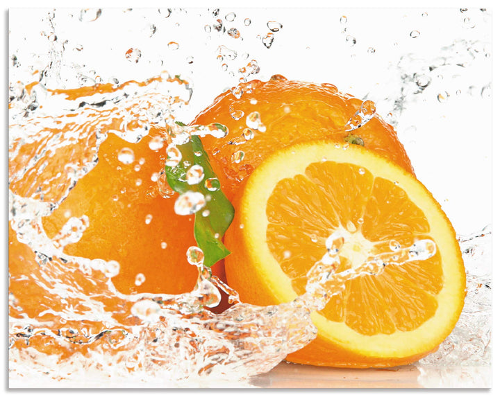 ARTland Spritzschutz Küche aus Alu für Herd Spüle 70x55 cm (BxH) Küchenrückwand mit Motiv Essen Obst