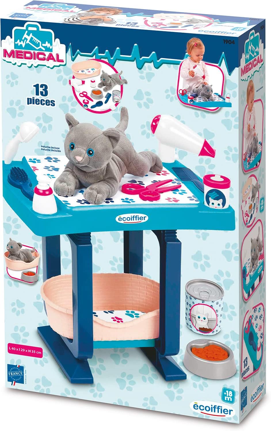 Ecoiffier Fellpflegetisch, Blau, 18 Monate