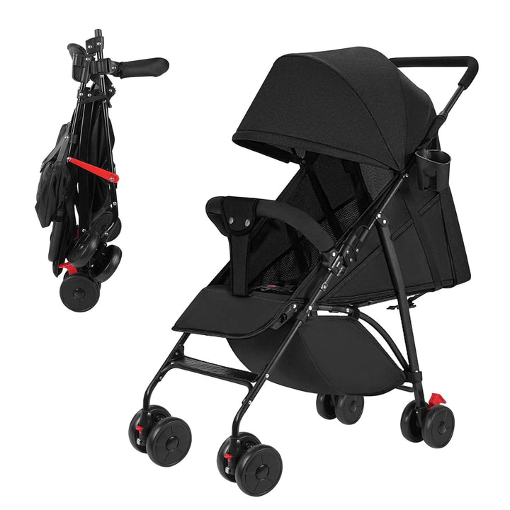 Sinbide Kinderwagen, Kinder Buggy, Zusammenklappen mit einer Hand, Kinderbuggy mit Liegefunktion, Fu