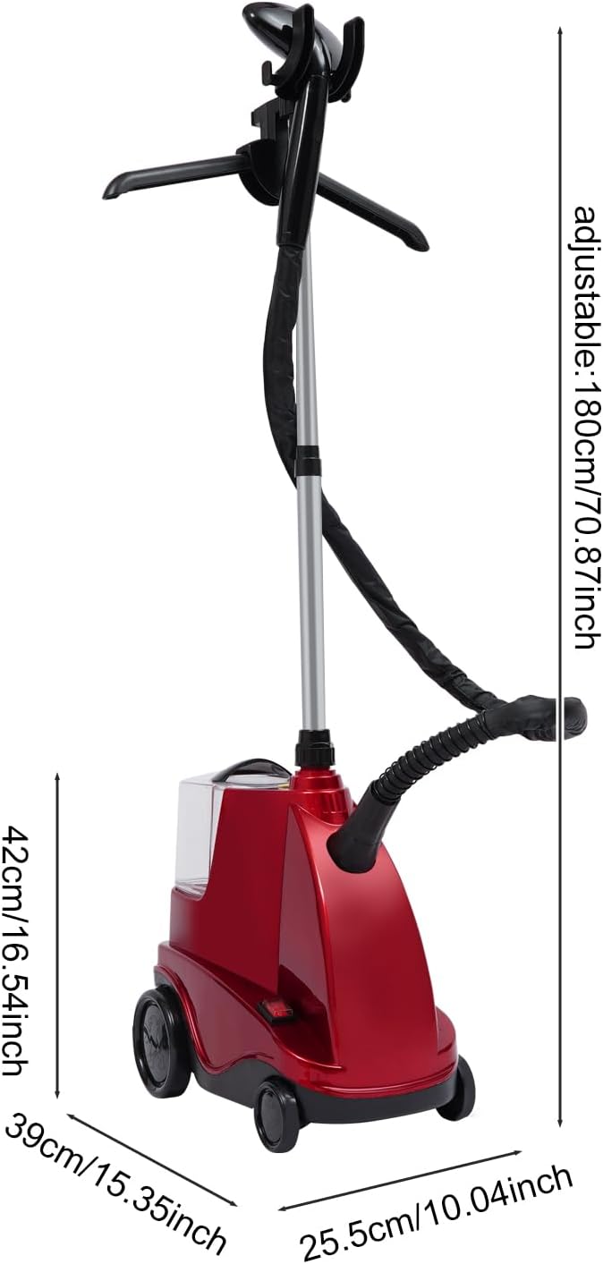 Steamer Dampfglätter Mobil Vertikal-Dampfbügler 2500W mit Rollen 3L-Wassertank 1-Stunde-Dampf Dampfb