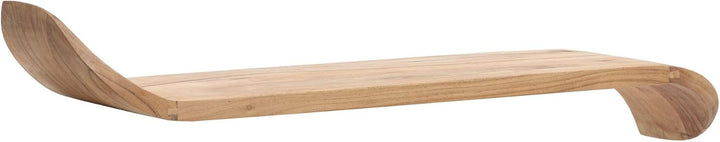 FineBuy Wandregal Mango Massivholz 120cm · Hängeregal mit geschwungenen Enden · Handgefertigtes Rega