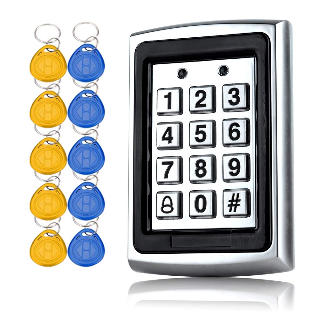 YAVIS Metall Codeschloss Türöffner Zugangskontrolle Tastatur 125 KHz EM Kartenleser Weigang 26 + 10