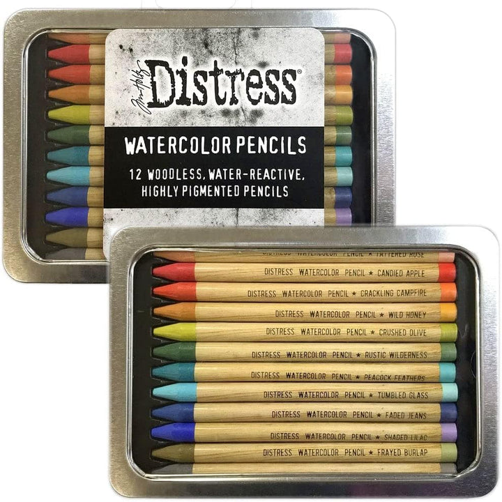 Ranger Industries Tim Holtz Distress Aquarellstifte-Set, 3 Stück, 12 Stück