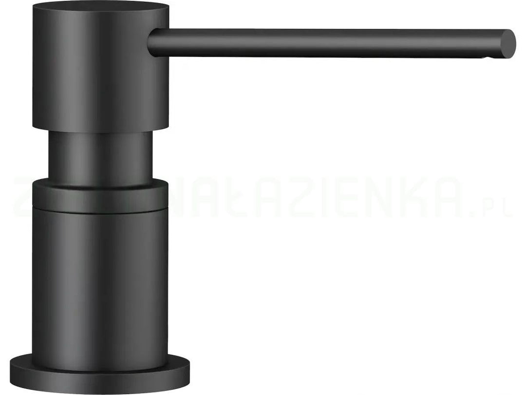 BLANCO LATO Spülmittelspender schwarz matt | Passend zu allen BLANCO-Küchenarmaturen | Bequem von ob