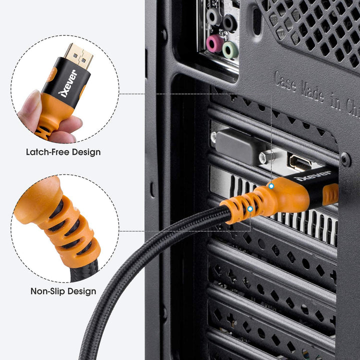 IXEVER 8K DisplayPort Kabel 1.4 5M, DisplayPort auf DisplayPort 1.4 Kabel Unterstützung HBR3 HDR10 H