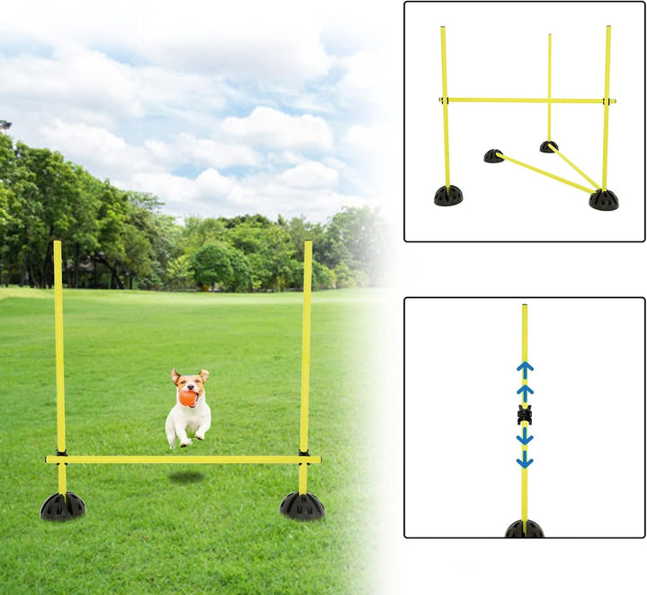 Sprungstangen-Set Agility Hürdenset Trainingsstangen für Sprungkraft, Dribbling und Beweglichkeit Id