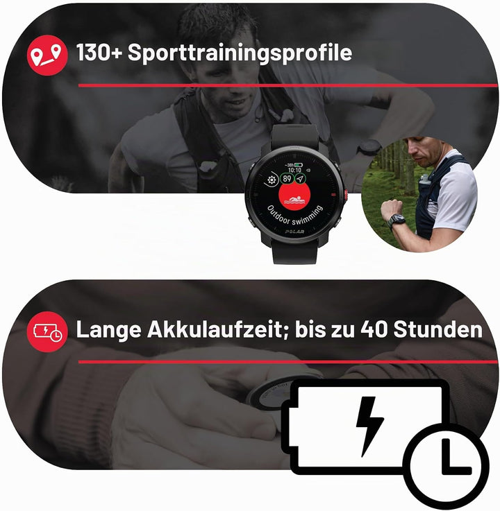Polar Grit X - Outdoor Multisport GPS Smartwatch - Ultralange Akkulaufzeit, optische Pulsmessung, Mi