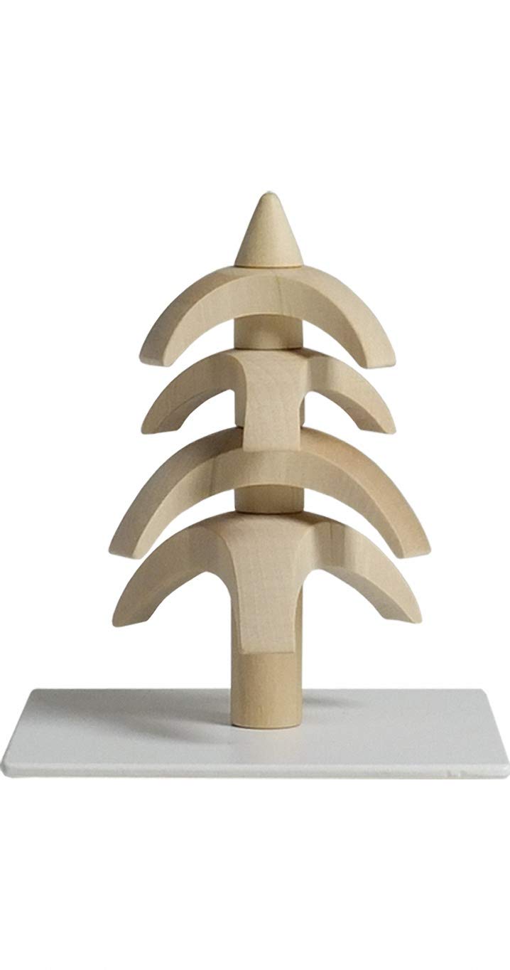 Seiffener Volkskunst Drehbaum Twist, Weissbuche - 8 cm