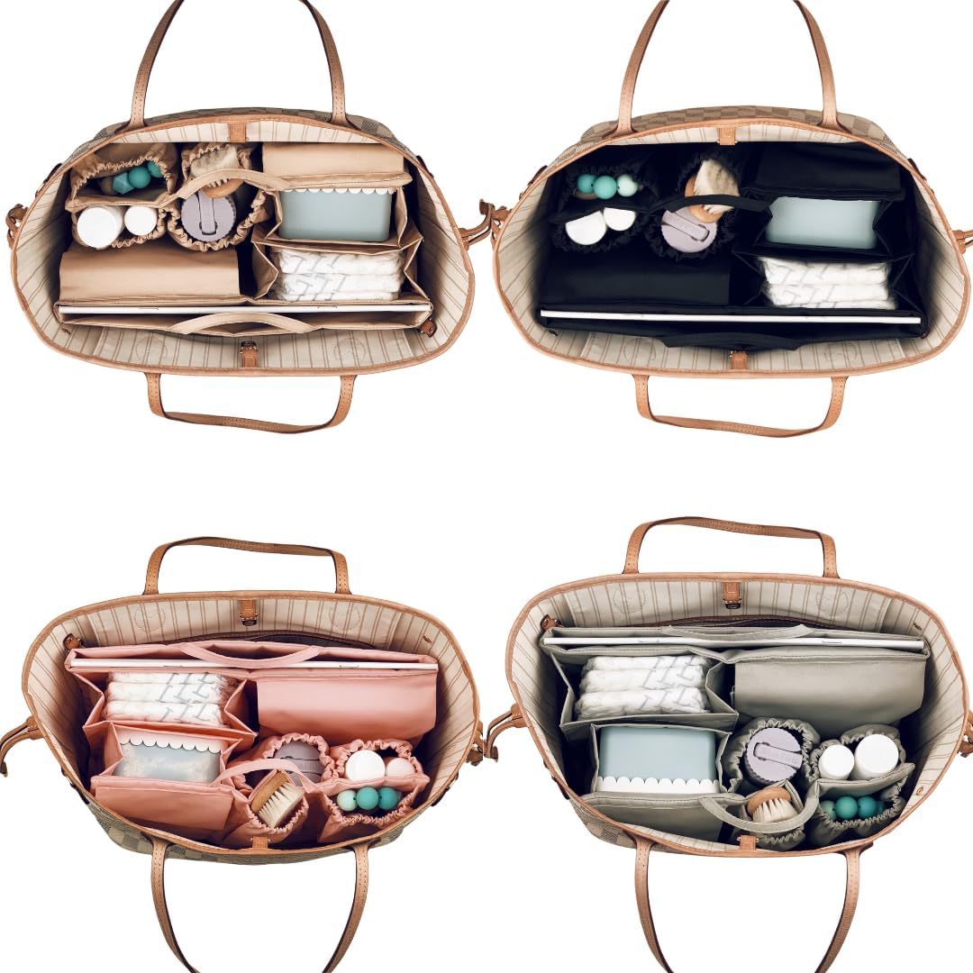 Windeltasche für Newborn Baby Essentials, Handtaschen Organizer für Eltern, Taschenorganizer mit Fac