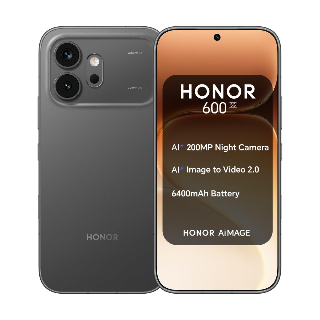 Honor 600 5G Smartphone 256GB, 200MP Kamera, Velvet Black | 6,57" AMOLED 120Hz Display, Snapdragon 7