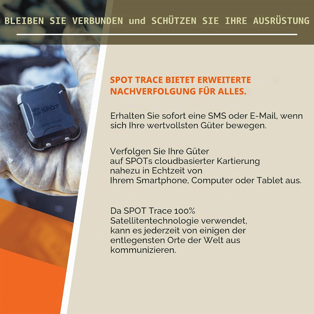 Spot Trace GPS Logger Fahrzeugtracker, Gepaeckstuecktracker Grau, 1. Spot Trace – Ortung via Satelli