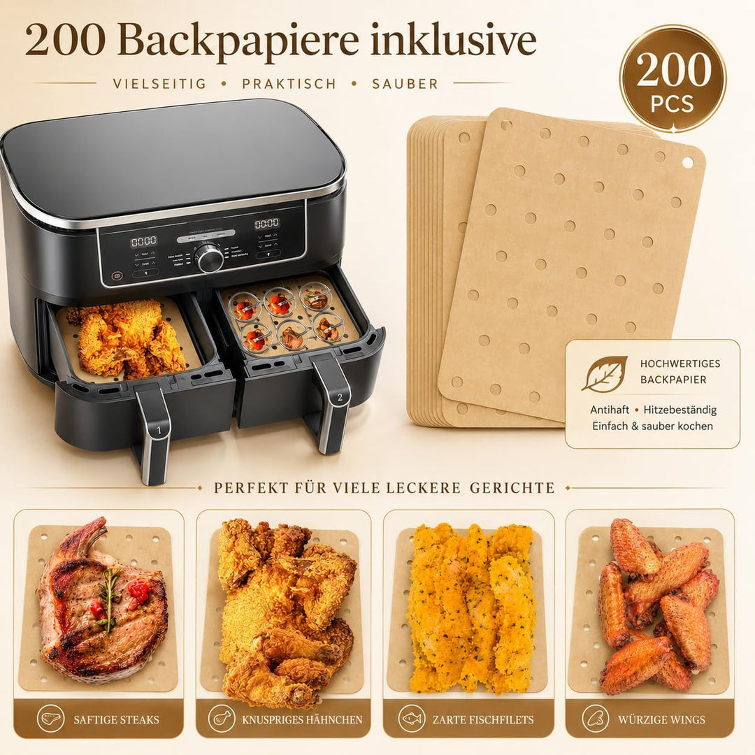2×304 Edelstahl Heissluftfritteuse Spiessen Grillrost für Ninja Foodi AF500EU/ AF400 EU/AF300EU/SL40