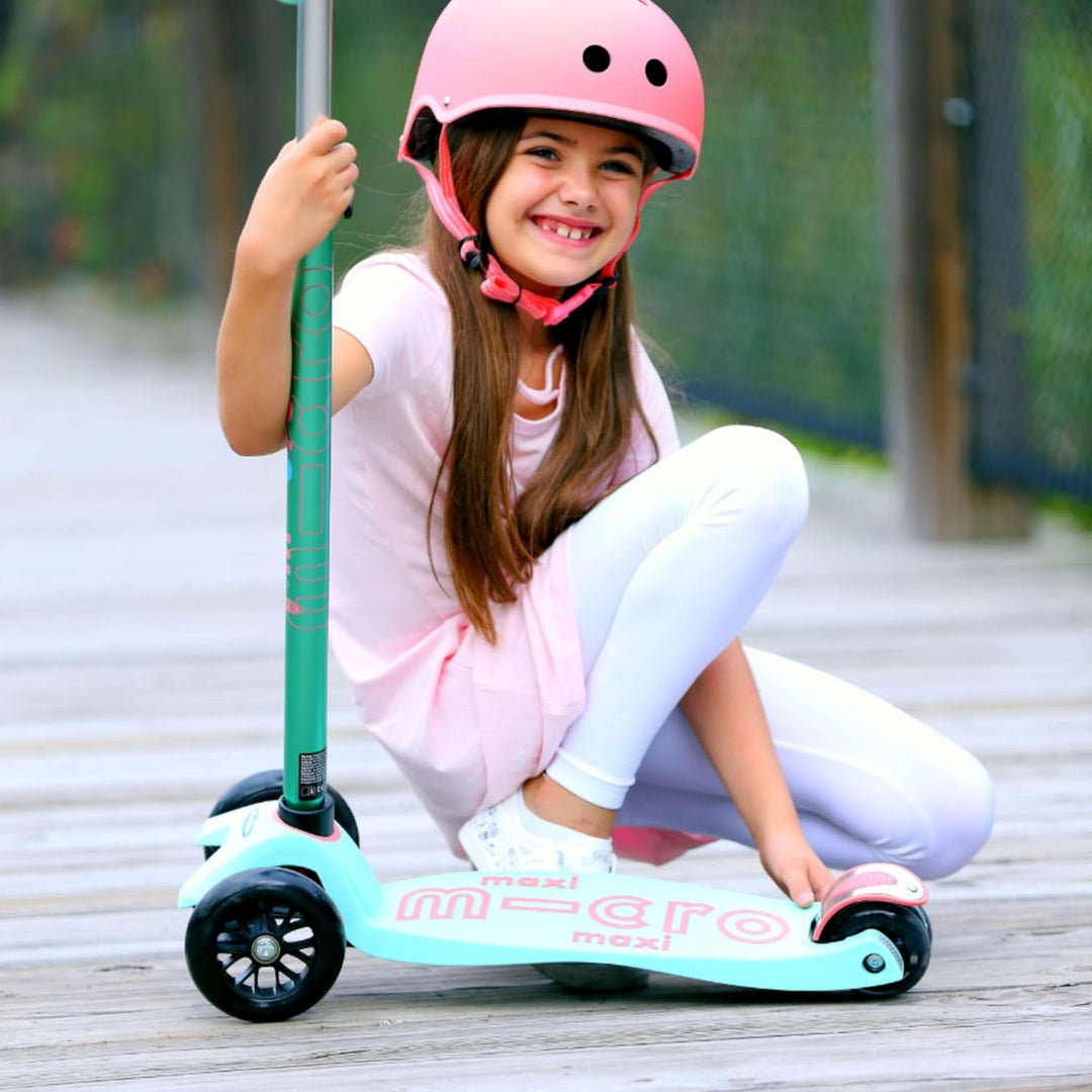 micro Maxi Deluxe LED Kickboard | Kickboard mit LED-Vorderrollen | Lenker höhenverstellbar | ab 5 Ja