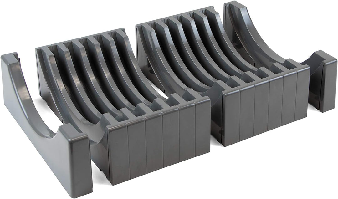 Emuca - Tellerhalter für Möbel, Halter für Teller, Platz für 13 Teller, Kunststoff, Anthrazitgrau.