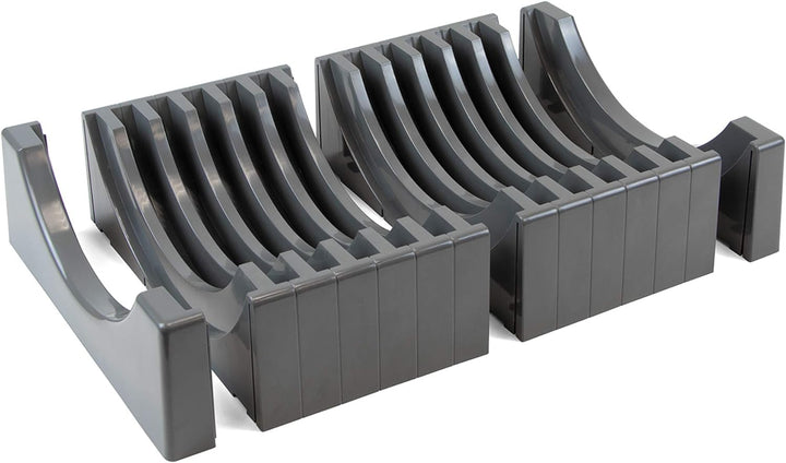 Emuca - Tellerhalter für Möbel, Halter für Teller, Platz für 13 Teller, Kunststoff, Anthrazitgrau.