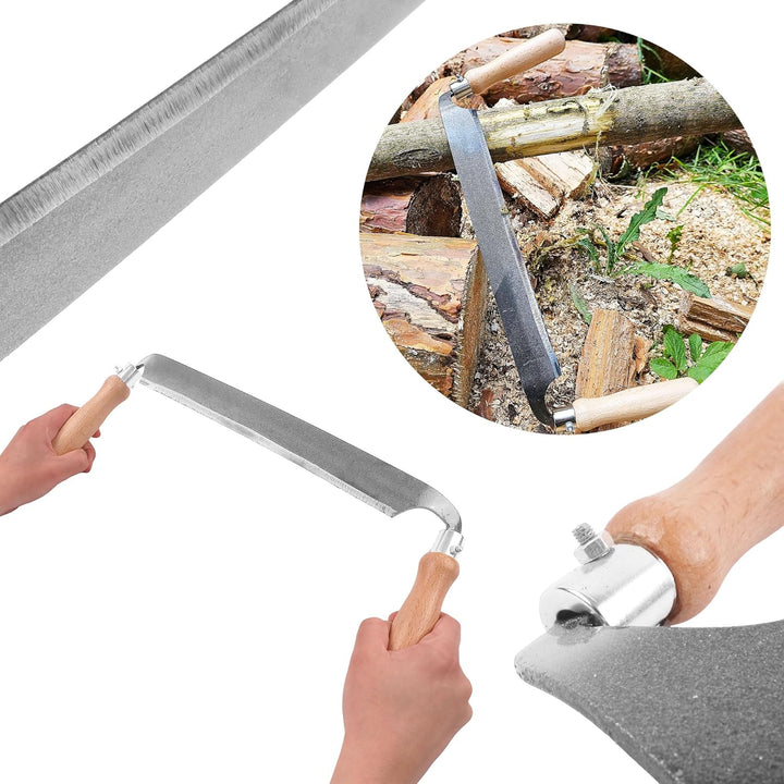 Bauster® Zugmesser Schäleisen für holz Ziehklinge 350mm ist ein Werkzeug zur Holzbearbeitung Zugeise