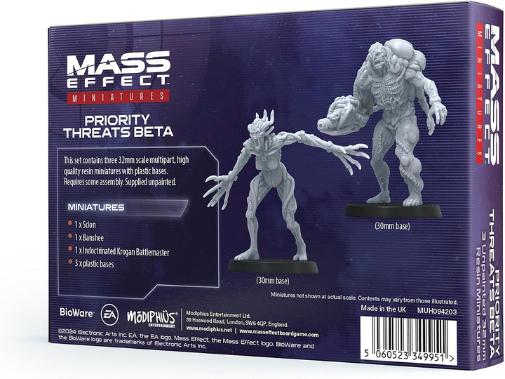 Mass Effect Priority Threats Beta-Harz-Sammler-Miniatur-Set – Rüsten Sie Ihr Spiel mit Tisch-Miniatu