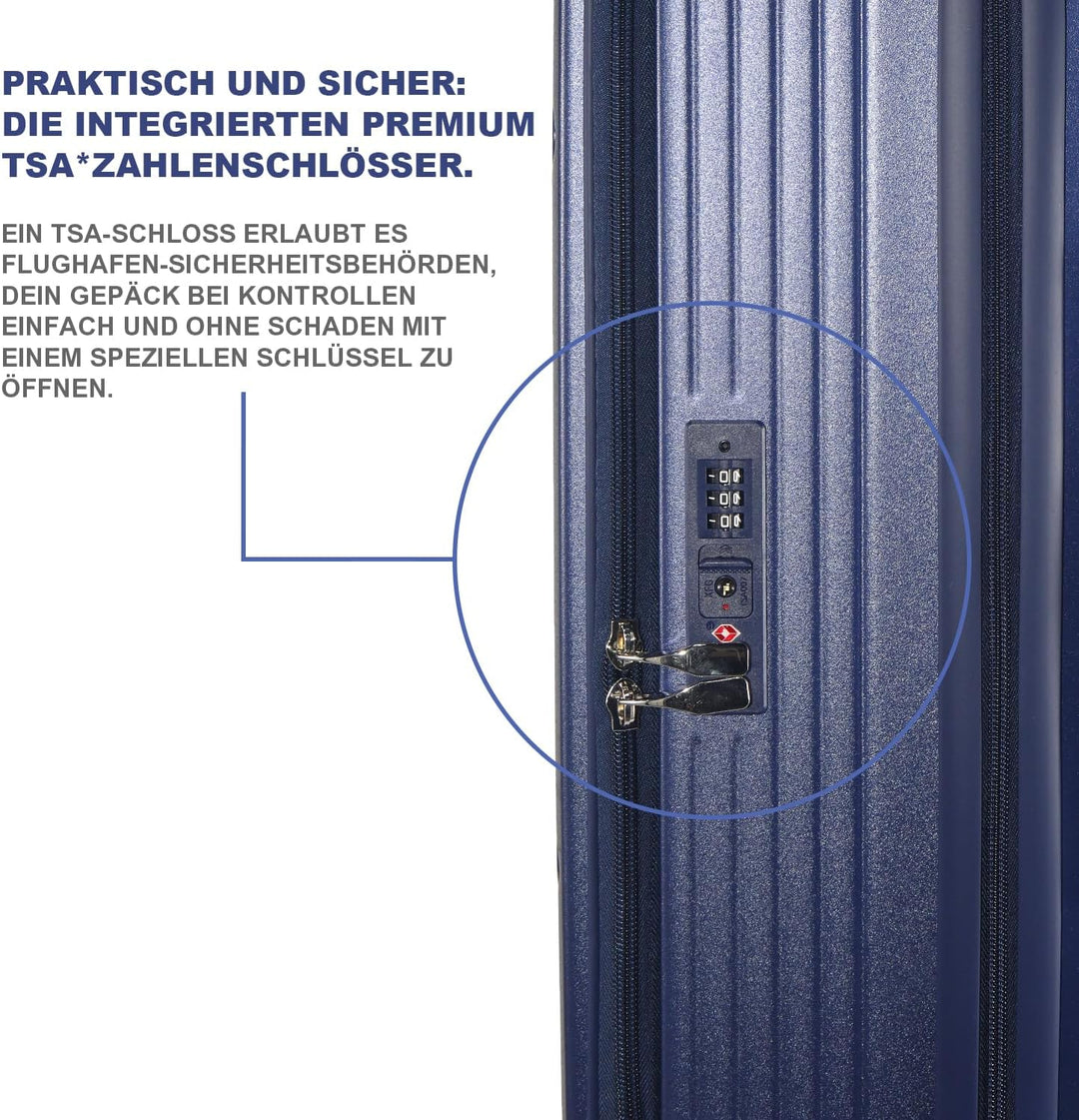 Erweiterbares Hartschalenkoffer Set, mit deutschem Polycarbonat hergestellt, 3-teilig, Spezielles Fr