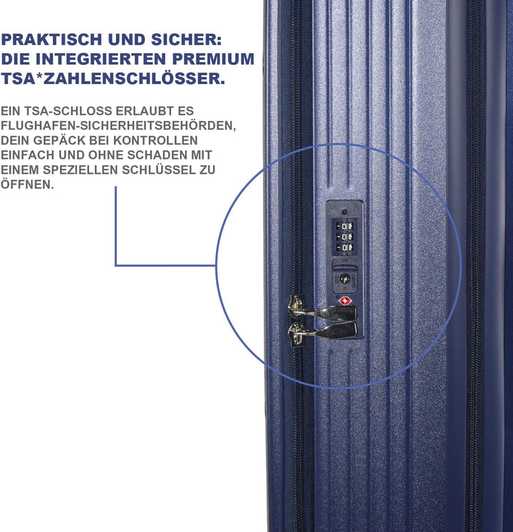 Erweiterbares Hartschalenkoffer Set, mit deutschem Polycarbonat hergestellt, 3-teilig, Spezielles Fr