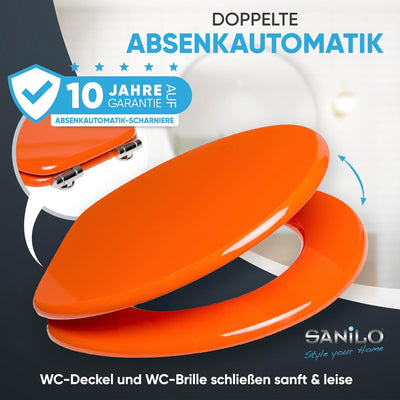 Sanilo WC Sitz mit Absenkautomatik, viele neue Toilettendeckel zur Auswahl, hochwertige Oberfläche,