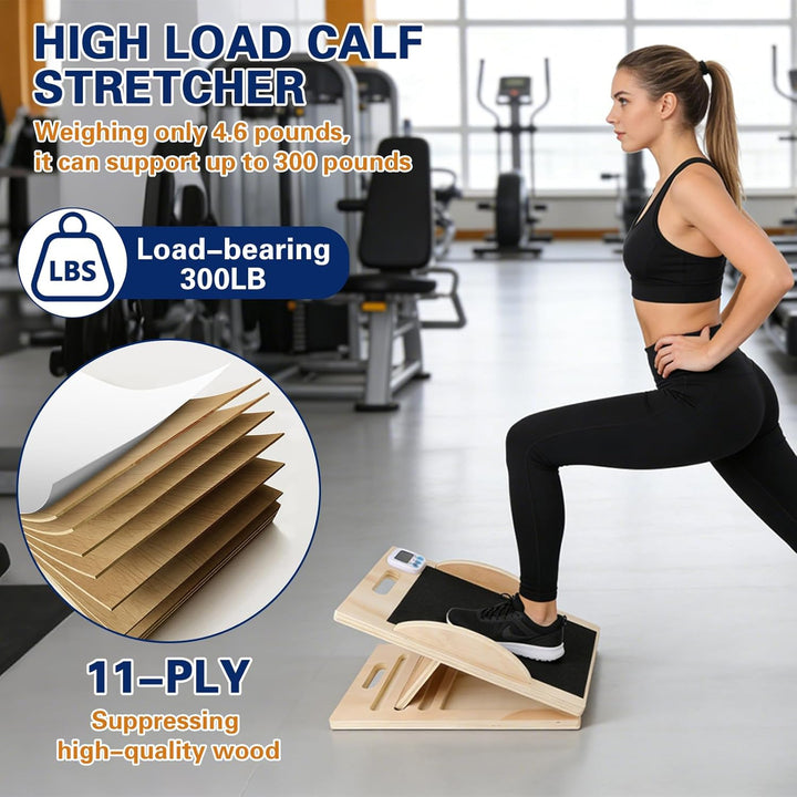 Wadendehner Schrägbrett aus Holz, Holz Gleichgewichtstrainer balance board,Slant Board mit 5 Winkeln