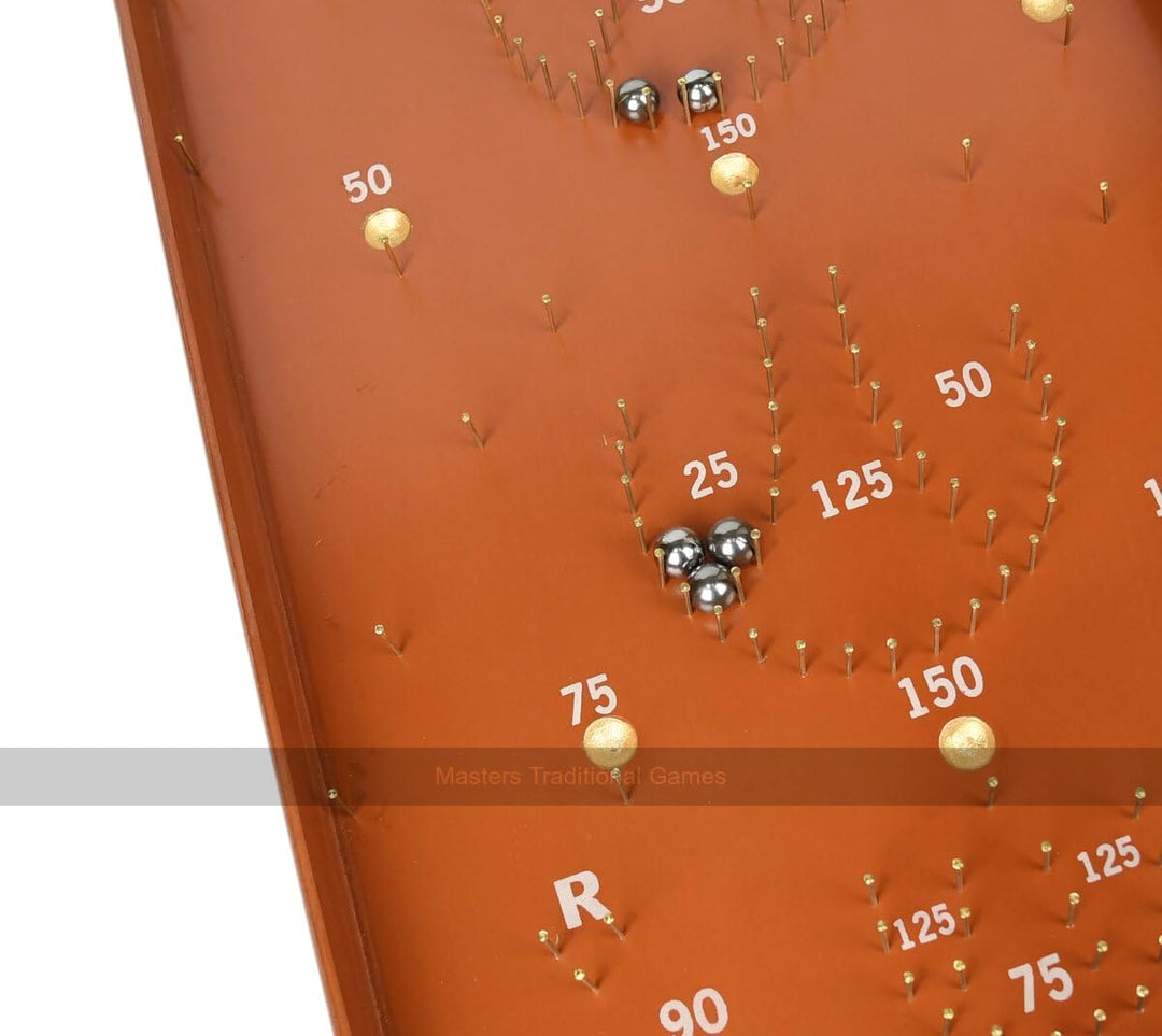Masters Classic Pin Bagatelle Game - Full Size Premium Quality Wooden Bagatelle with Spring Plunger