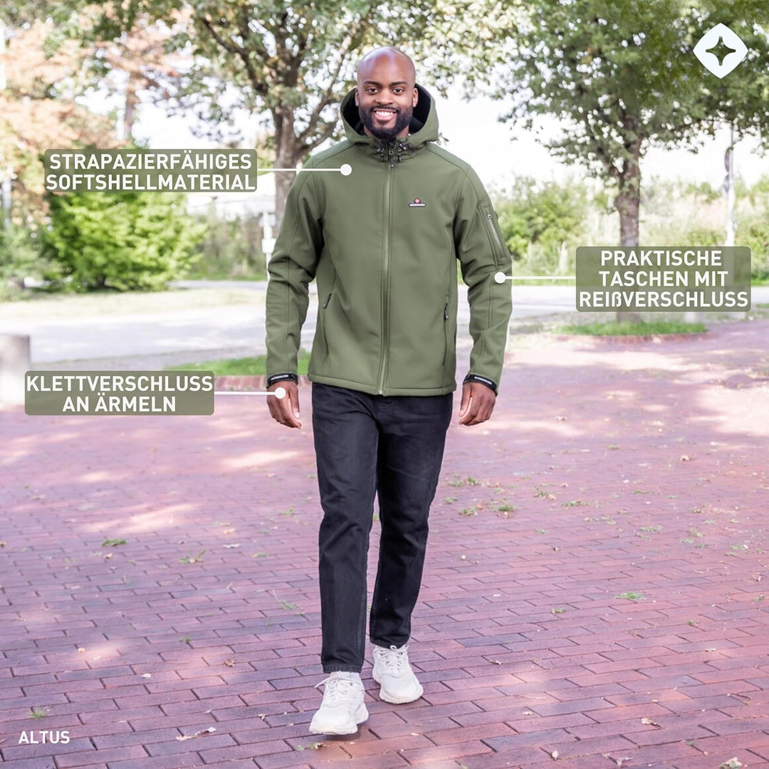 Höhenhorn Altus Herren Softshell Jacke Outdoor Funktionsjacke Freizeitjacke Wasserdicht Atmungsaktiv