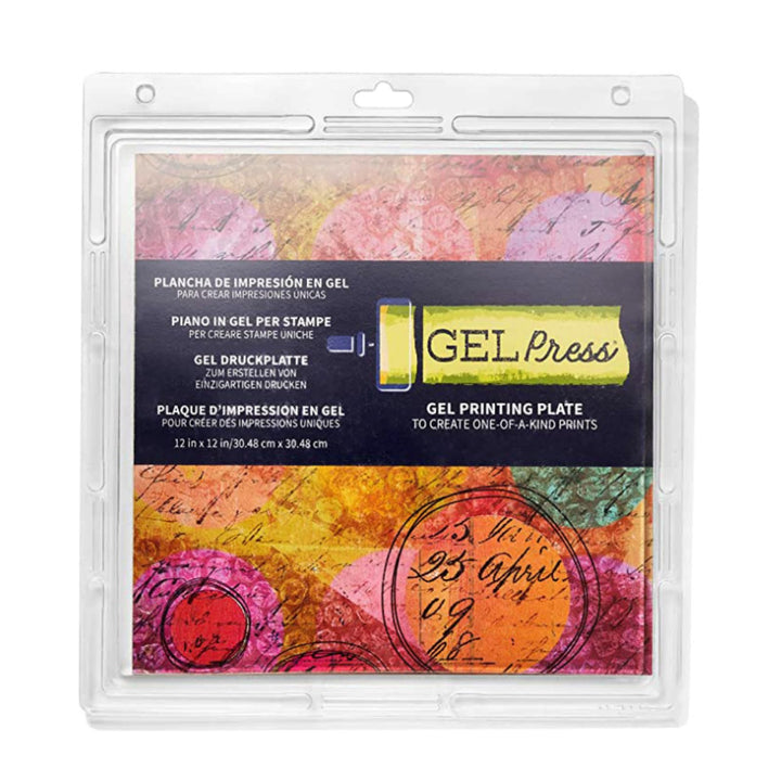 Gel Press 10803 Silikon Stempel Druckplatte, Mehrfarbig, 12 x 12 in 12 x 12 in GEL10803, 12 x 12 in